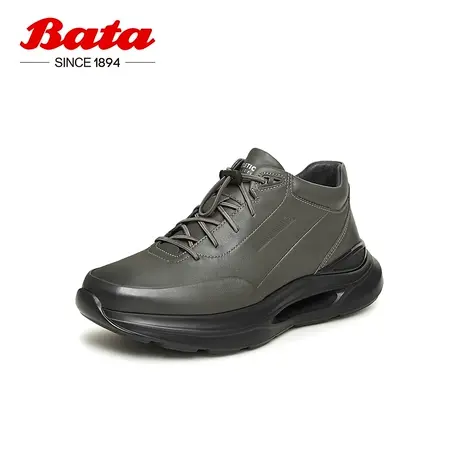 奥莱Bata时尚低靴男冬季新款厚底舒适通勤牛皮百搭休闲鞋EHX02DD3图片