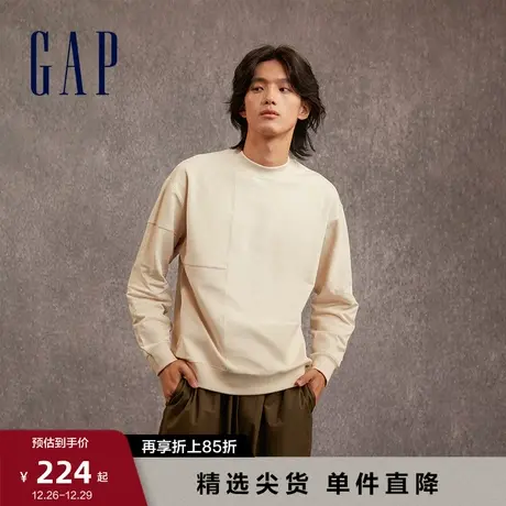 Gap男女装春秋LOGO潮流宽松廓形卫衣运动休闲情侣装上衣810628图片