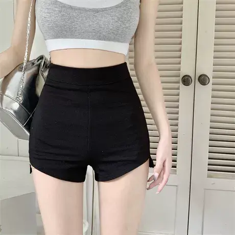 小个子西装短裤女夏天2024新款春秋外穿黑色显瘦高腰遮肉a字热裤商品大图