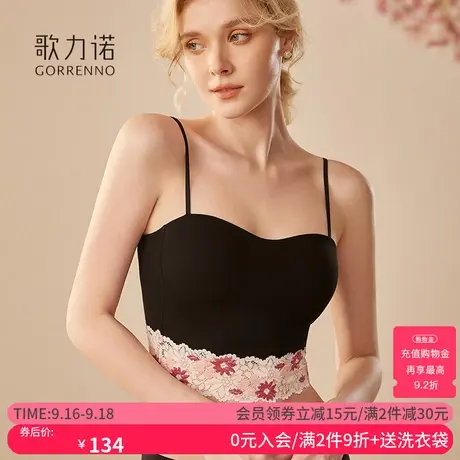 带胸垫美背心式抹胸内衣女运动薄款防走光内搭吊带2023新款文胸罩商品大图
