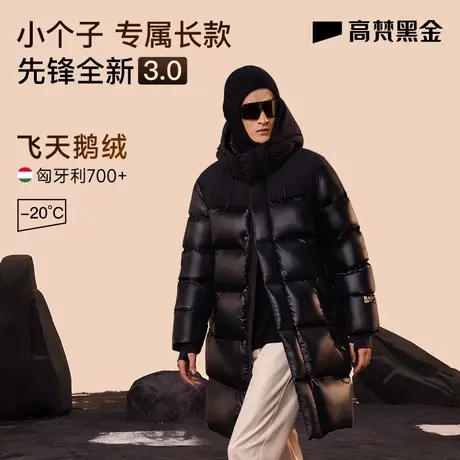 【高梵黑金鹅绒服】先锋3.0七格羽绒服男冬季2023中长款新厚外套图片