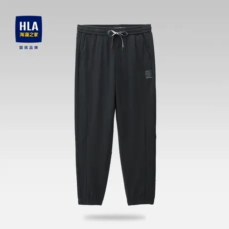 HLA/海澜之家松紧腰九分裤2023春夏新款含莫代尔透气束脚裤子男图片
