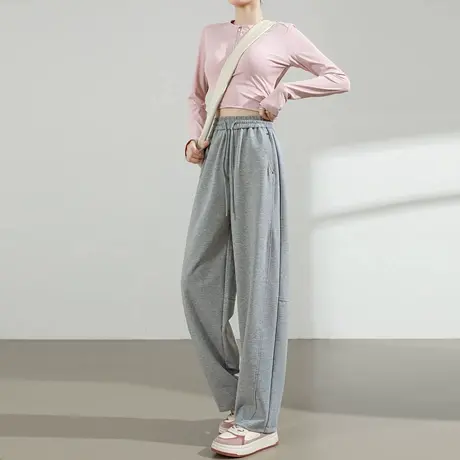 休闲窄版香蕉阔腿裤女2025春秋新款高腰宽松显瘦垂感运动直筒卫裤商品大图