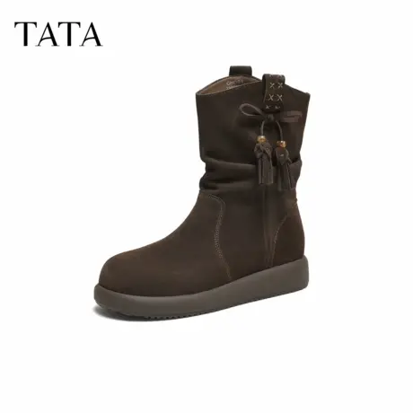 TATA/他她2025冬商场同款时尚百搭女休闲靴新款CHD01DZ5商品大图