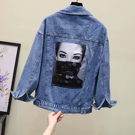 2023春秋季新款韩版流行短款牛仔外套女装宽松学生ins春装夹克潮商品大图