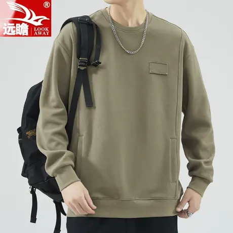 男士卫衣2023春秋季新款长袖T恤打底衫时尚百搭潮牌休闲上衣男款商品大图