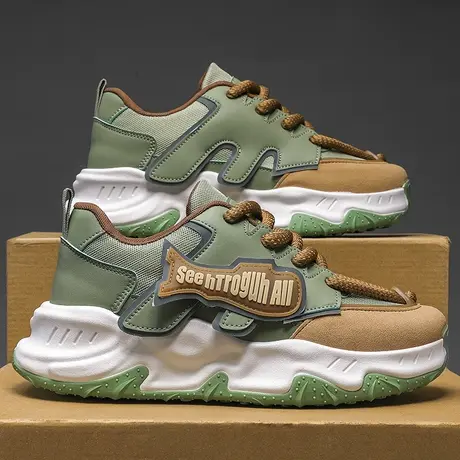 莆田男鞋春夏季潮流百搭运动休闲学生港风厚底老爹潮鞋2024年新款商品大图