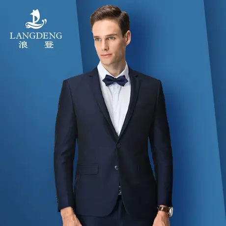 浪登2023款秋冬西服套装男士西装两件套新郎结婚礼服商务职业外套商品大图