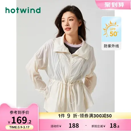 热风夏季新款女士收腰款防晒服空调衫轻薄款女士休闲外套运动服商品大图