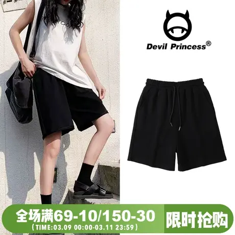 2024年夏季新款宽松运动休闲风卫裤女大码显瘦BF风ins潮牌五分裤图片