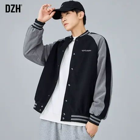 男士拼接棒球服男春秋韩版潮流宽松青年休闲夹克港风潮牌帅气外套图片