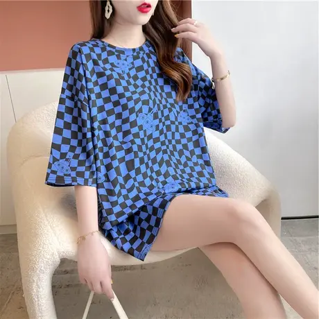 2023年新款夏季情侣装辣妹设计感小众宽松短袖t恤女装ins潮上衣服商品大图