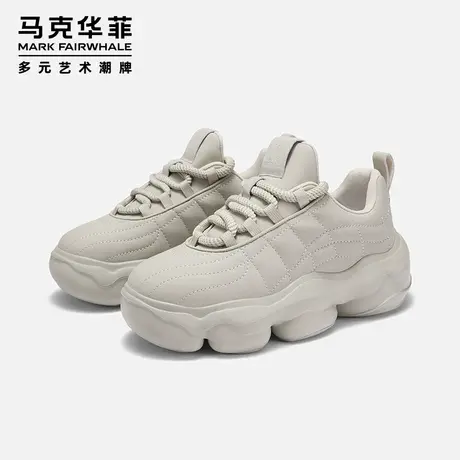 马克华菲老爹鞋男秋季厚底面包鞋男休闲鞋子2025新款增高运动男鞋图片