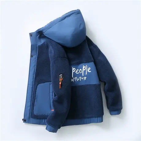 12-18岁青少年男孩帅气棉衣15高初中学生棉服13大童羊羔绒棉袄14商品大图