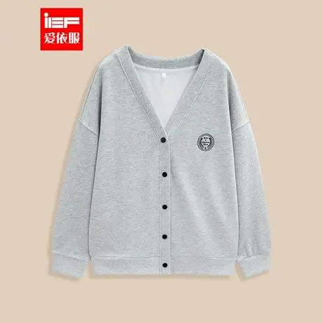 IEF/爱依服【微胖】大码女装2025秋季新款韩版学院风卫衣中外套商品大图