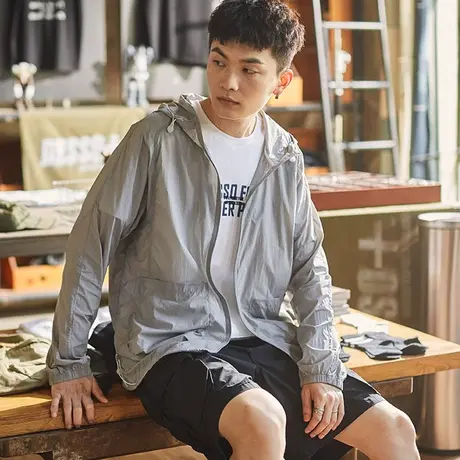 唐狮防晒衣男夏季新款外套男连帽防晒服轻薄透气潮流夏薄外套商品大图