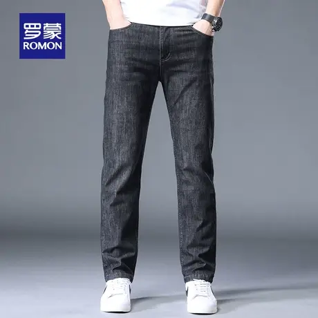 【官方正品】罗蒙休闲牛仔裤2023春季新款中青年时尚弹力直筒裤男图片