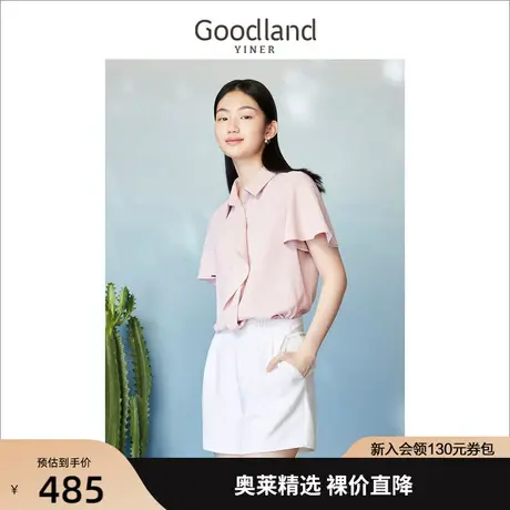 音儿美地女装2023夏季新款通勤法式飘带设计感衬衫上衣高级感商品大图