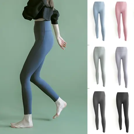 瑜伽裤女外穿芭比裤鲨鱼皮骑行裤秋季薄款瘦腿瘦身紧身收腹打底裤商品大图