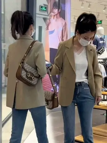 时尚西装外套女2023年春秋新款韩版修身气质短款显瘦小西服上衣商品大图