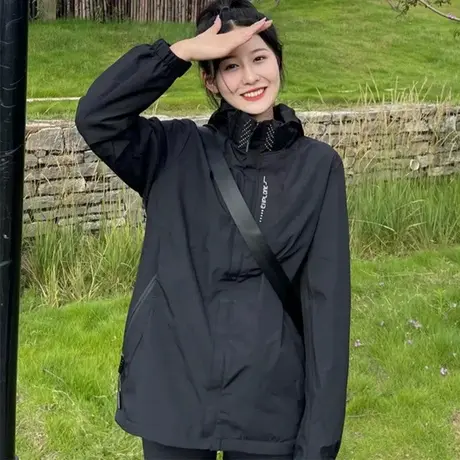 冲锋衣女款2023秋冬季新款外套防风防水三合一可拆卸男户外登山服商品大图