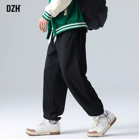 男生休闲运动裤男秋季束脚黑色裤子男款直筒卫裤2023新款美式球裤商品大图