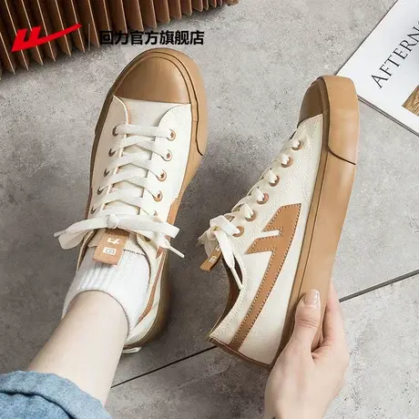 回力官方旗舰店帆布鞋女2023年夏季休闲板鞋春秋日系布鞋潮鞋复古商品大图