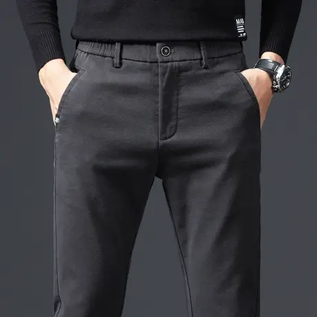 秋季秋冬款西裤修身小脚商务休闲长裤子男裤冬季春秋款弹力小直筒商品大图