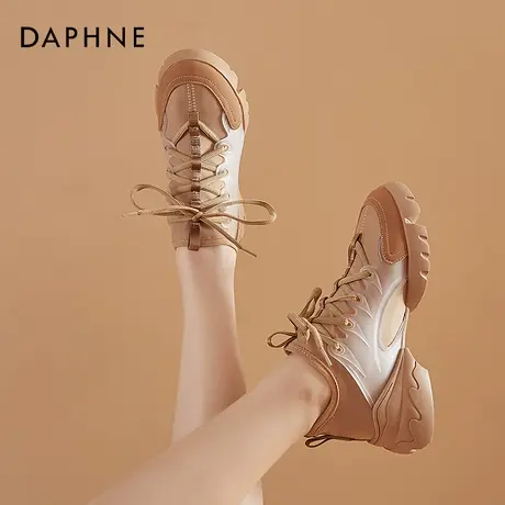 达芙妮网红老爹鞋女ins潮超火百搭显脚小圆头网红爆款运动休闲鞋图片