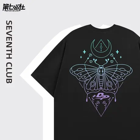 第七公社潮牌短袖t恤女夏季diy图案定制2024新款小众设计感体恤衫商品大图