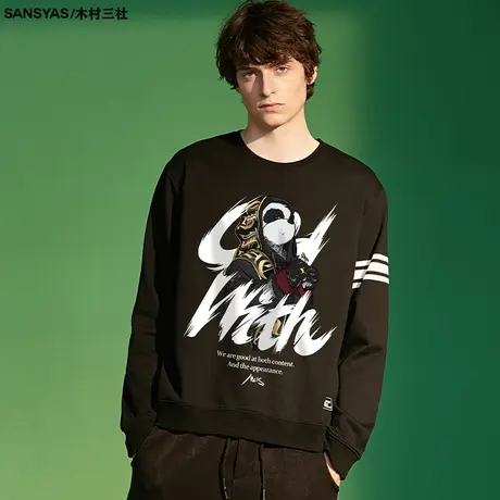 【特价清仓】×木村三社高街潮牌长袖t恤卫衣宽松透气秋冬季夹克商品大图