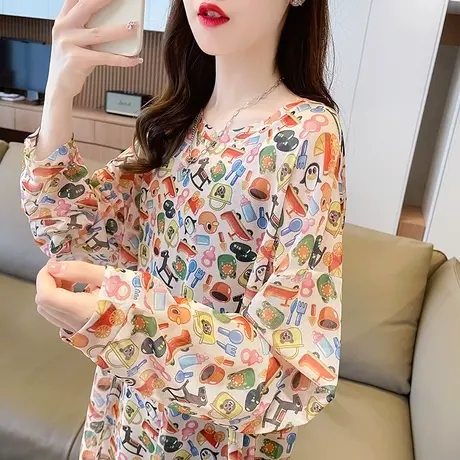 户外透气骑车防晒衣女2023新款夏季韩版宽松薄款冰丝外穿罩衫上衣商品大图