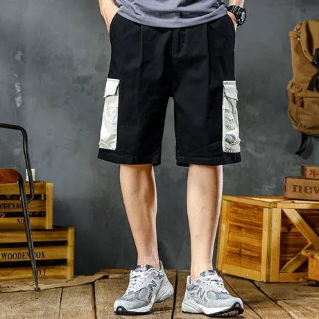 Modi Nick/摩帝尼克夏季男士短裤宽松直筒潮牌潮流五分裤休闲运动商品大图