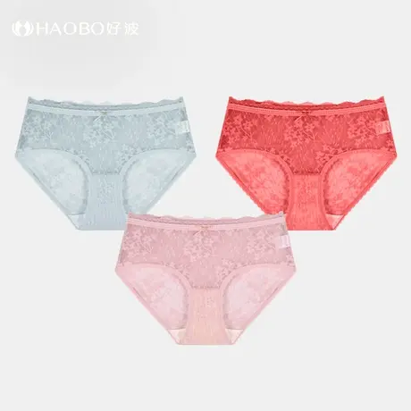 【3条79元】内裤女蕾丝三角裤家裆里聚乳酸抑菌小裤HKW2236商品大图