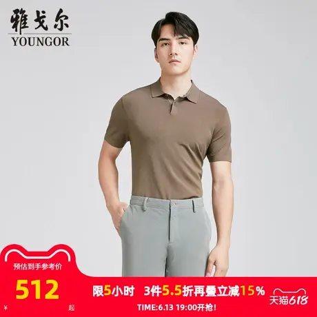 【商场同款】雅戈尔男士短袖T恤夏季新款官方商务休闲短袖男商品大图