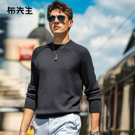 MrBu布先生春季新款纯色半高领加厚男士毛衣春季BT15511图片