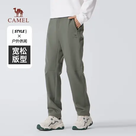 骆驼男女款软壳休闲裤保暖防泼水软壳裤商品大图
