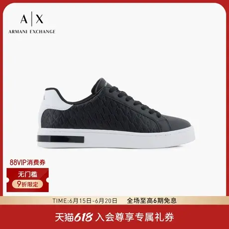 ARMANI EXCHANGE/阿玛尼男士小白鞋低帮圆头平底Logo板鞋运动鞋商品大图