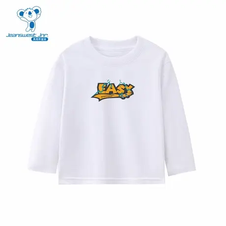 GD真维斯童装2025夏季新款 潮牌时尚趣味印花纯棉圆领短袖T恤图片