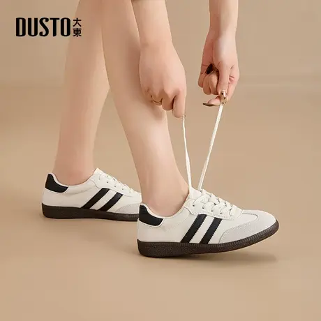 大东dd复古小白德训鞋女2025秋季新款女鞋平底透气休闲阿甘运动鞋商品大图