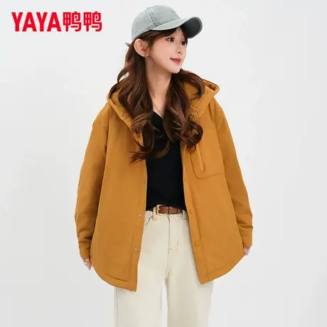 鸭鸭短款轻薄羽绒服2025新款时尚宽松休闲男女同款保暖女士外套YX商品大图