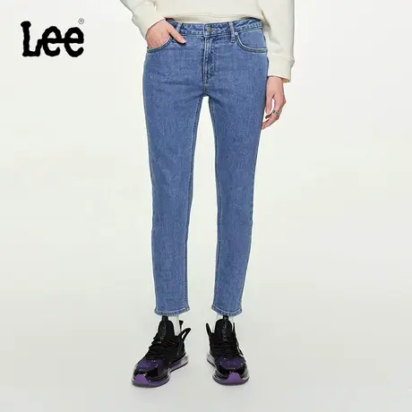 Lee商场同款23秋冬新品浅蓝色401标准锥形女牛仔裤潮LWB100401101图片
