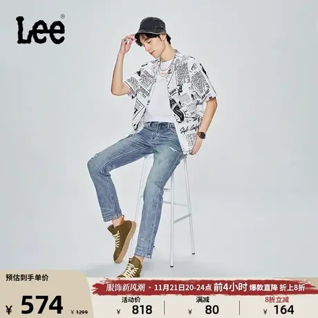 Lee商场同款101+23新品726复古蓝色男牛仔裤LMB1007266VG-941商品大图