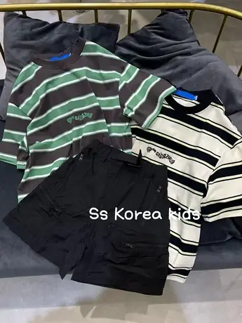 美式复古潮牌正肩条纹短袖T恤女夏港味chic宽松显瘦半袖体恤上衣图片