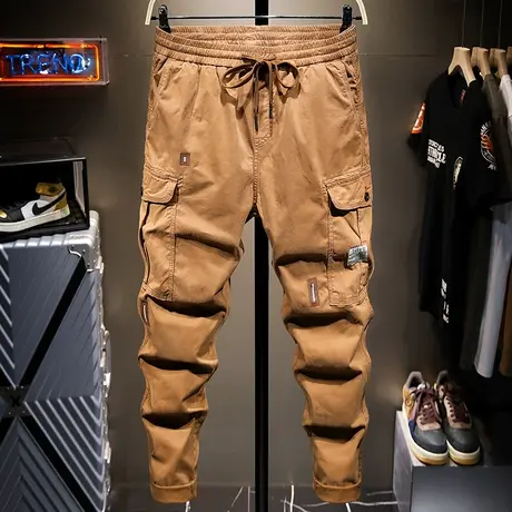 潮牌工装裤男直筒宽松百搭裤子男夏季休闲裤男长裤男生运动裤男裤商品大图