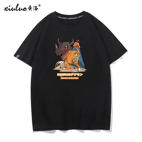 秀洛数码宝贝T恤半袖八神太一亚古兽周边联名加布兽短袖衣服体恤商品大图