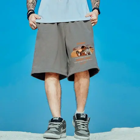 休闲裤子宽松加肥加大码运动国潮短裤男潮夏季潮男肥佬五分裤男夏图片