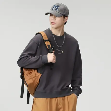 时尚潮流男士卫衣高档男士卫衣秋季男装青少年大码重磅休闲卫衣图片