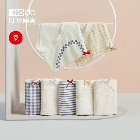 红豆居家少女内裤莫代尔棉可爱透气纯棉中腰抗菌裆三角短裤头商品大图