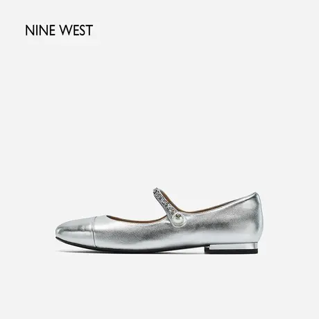 Nine West/玖熙单鞋2023年秋新款复古撞色平底玛丽珍晚风芭蕾舞鞋商品大图